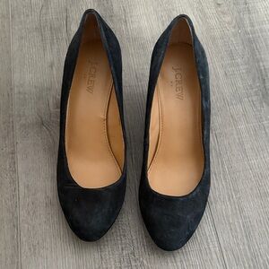 J. Crew Elegant Black Suede Heels